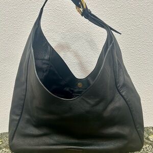 Vince Camuto Marza Elegant Black Leather Hobo Bag